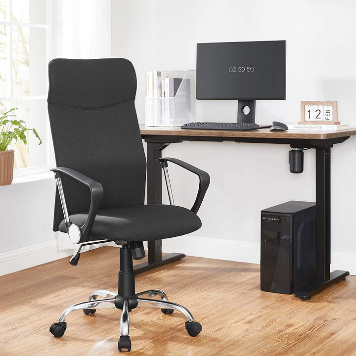 Irodai szék, Ergonomikus forgószék, 63 x (110-120) x 63 cm, fekete-VASBÚTOR