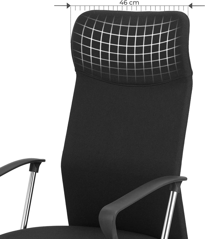 Irodai szék, Ergonomikus forgószék, 63 x (110-120) x 63 cm, fekete-VASBÚTOR