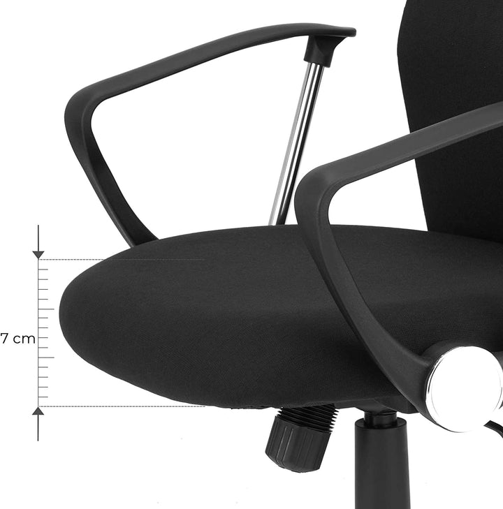 Irodai szék, Ergonomikus forgószék, 63 x (110-120) x 63 cm, fekete-VASBÚTOR