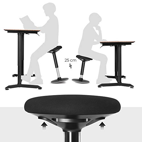 Irodai szék, ergonomikus szék, 56-81 cm magasságban állítható, fekete-VASBÚTOR