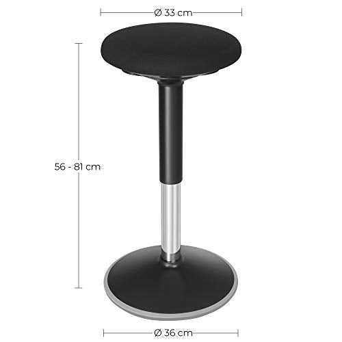 Irodai szék, ergonomikus szék, 56-81 cm magasságban állítható, fekete-VASBÚTOR