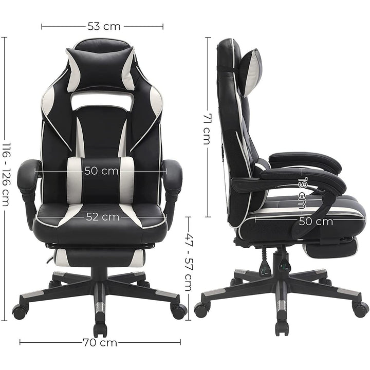 Irodai szék fejtámlával és kihúzható lábtámaszal-VASBÚTOR