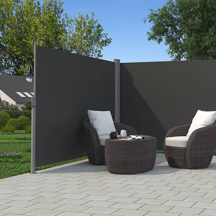 Kétoldalas napellenző, 1,8 x 6 m (H x M) antracit-VASBÚTOR