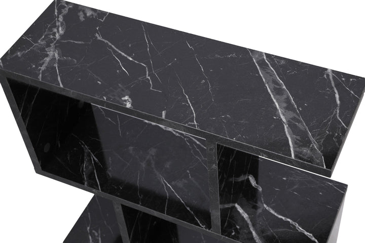Kis asztal Life - Fekete, Marble-VASBÚTOR