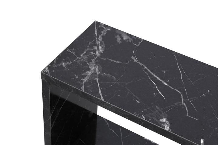 Kis asztal Life - Fekete, Marble-VASBÚTOR