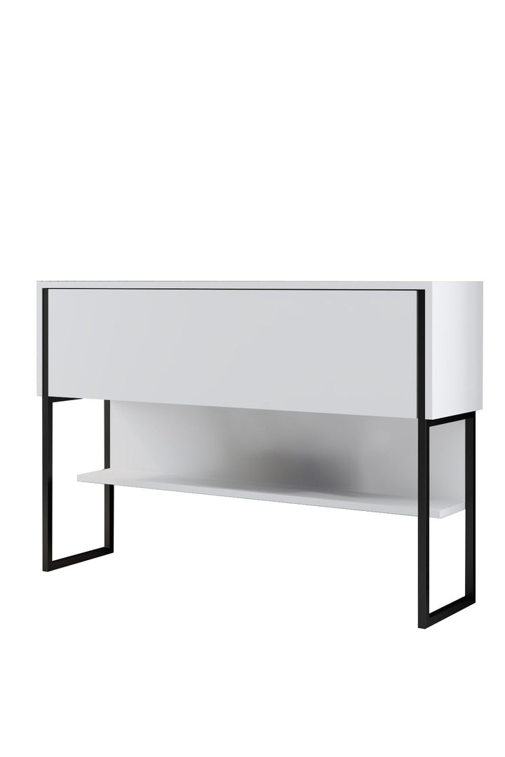Komód Luxe - Black, White-VASBÚTOR