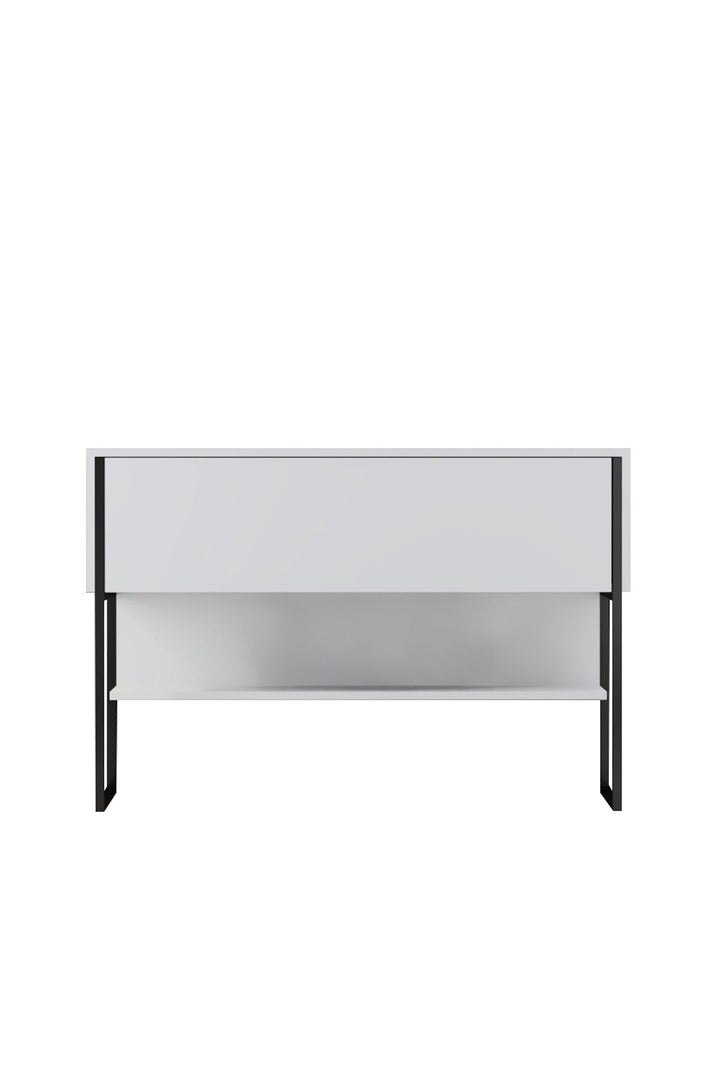 Komód Luxe - Black, White-VASBÚTOR