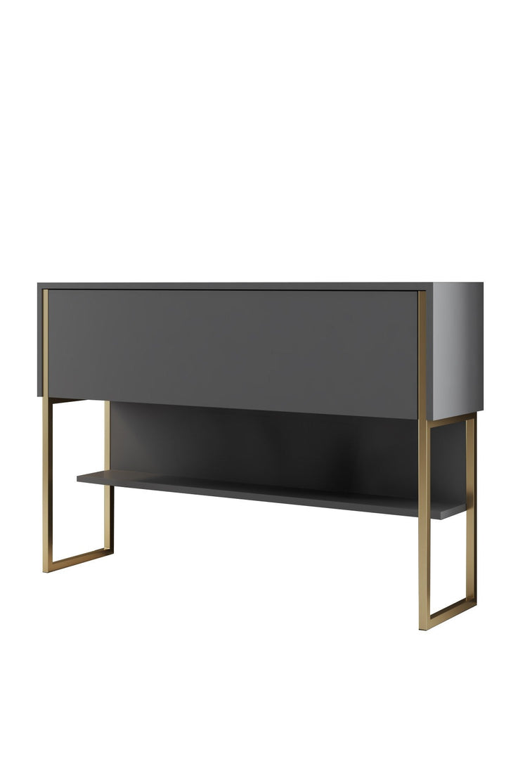 Komód Luxe - Gold, Anthracite-VASBÚTOR