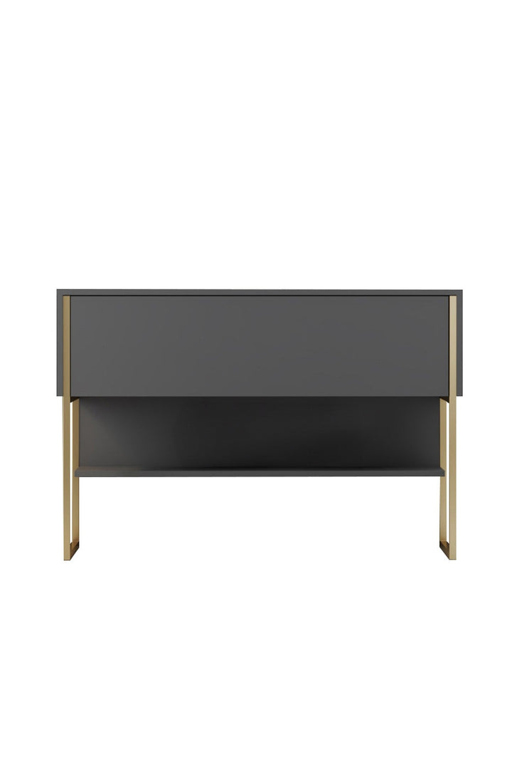 Komód Luxe - Gold, Anthracite-VASBÚTOR