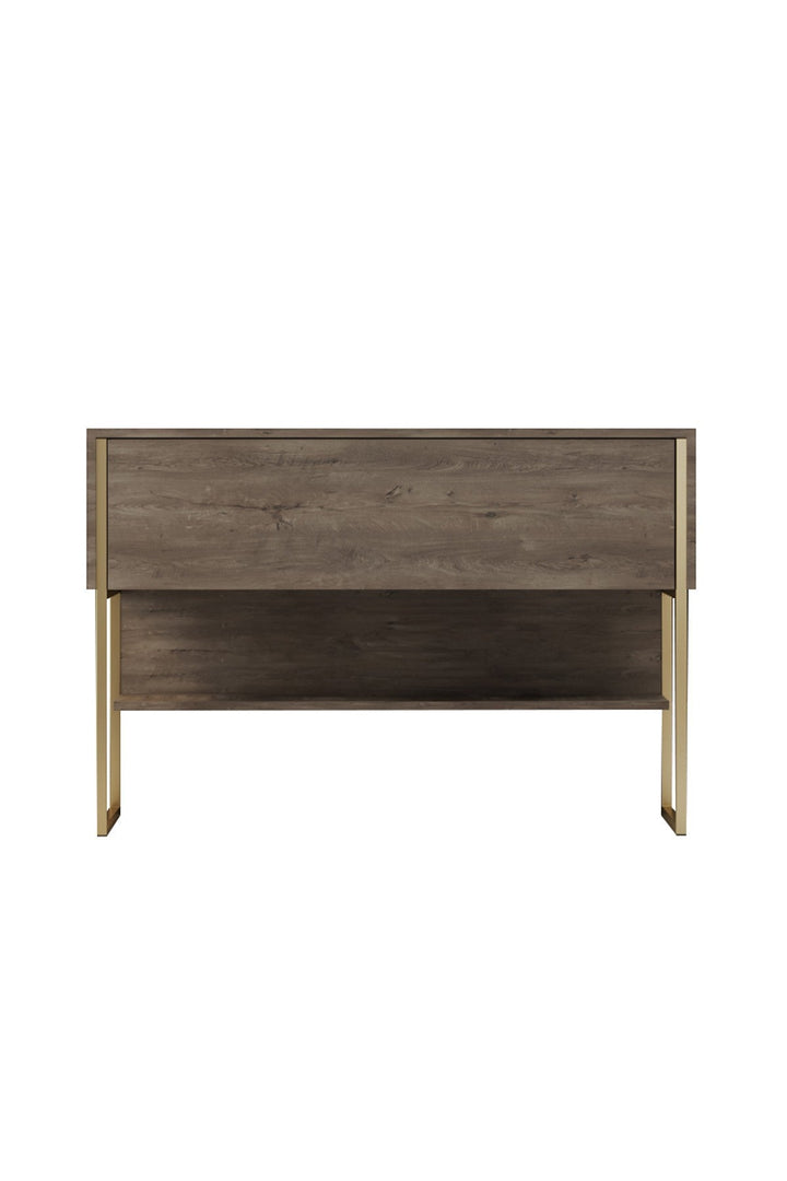 Komód Luxe - Gold, Walnut-VASBÚTOR