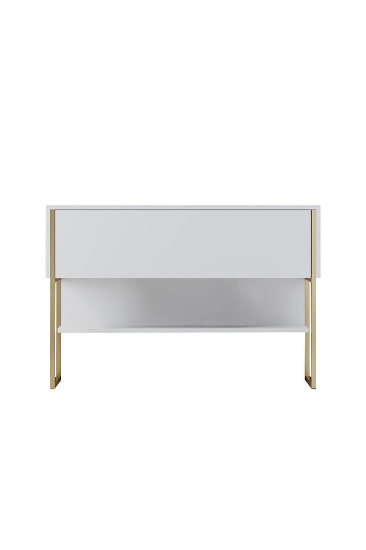 Komód Luxe - Gold, White-VASBÚTOR