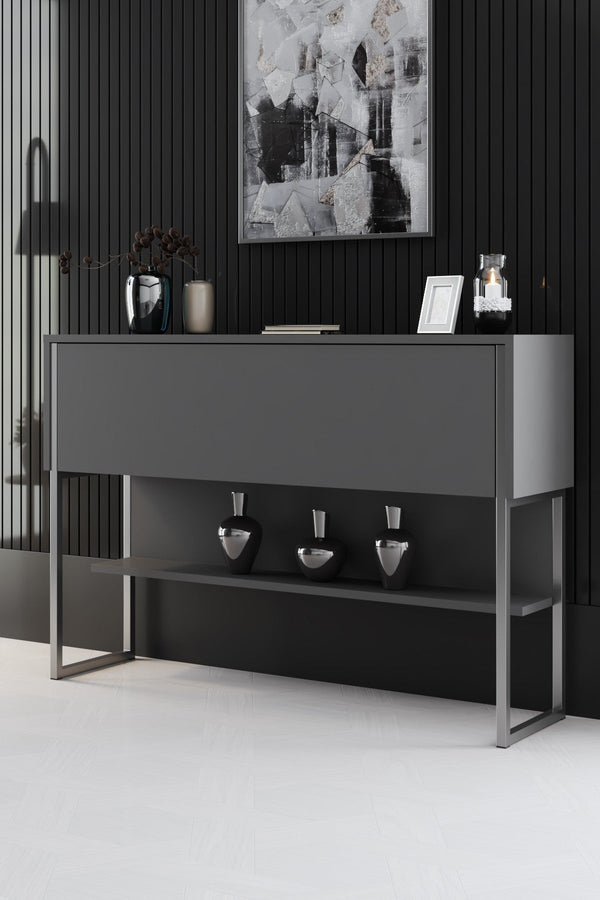 Komód Luxe - Silver, Anthracite-VASBÚTOR