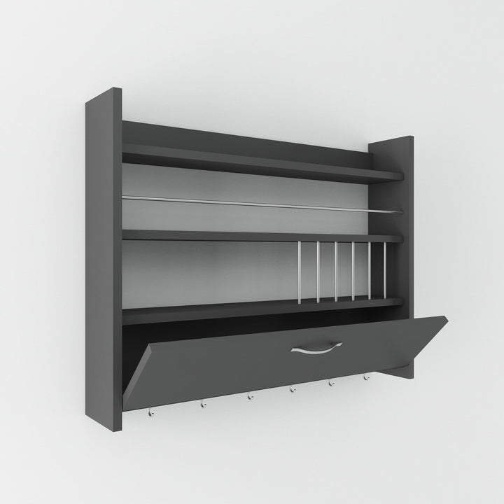 Konyhai polc Knott - Anthracite-VASBÚTOR