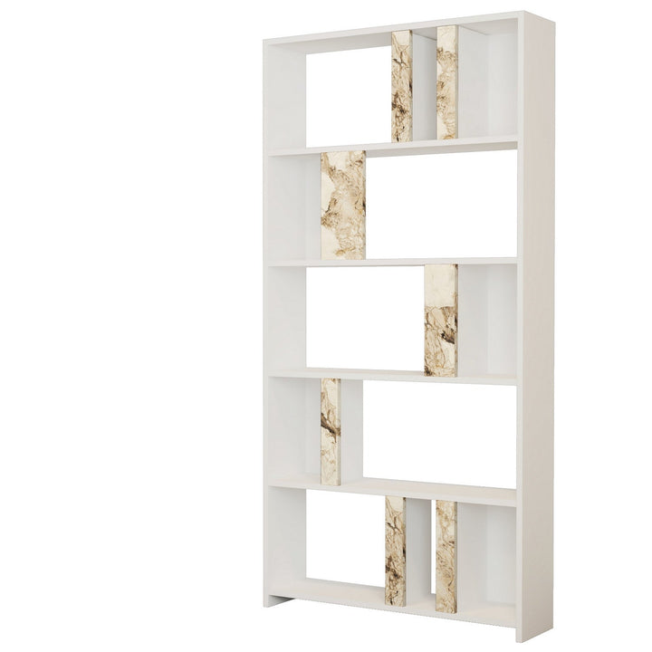 Könyvespolc Lima - Fehér Marble-VASBÚTOR