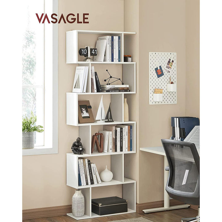 Könyvespolc, kocka vitrines polc és térelválasztó, 70 x 24 x 190,5 cm Fehér-VASBÚTOR