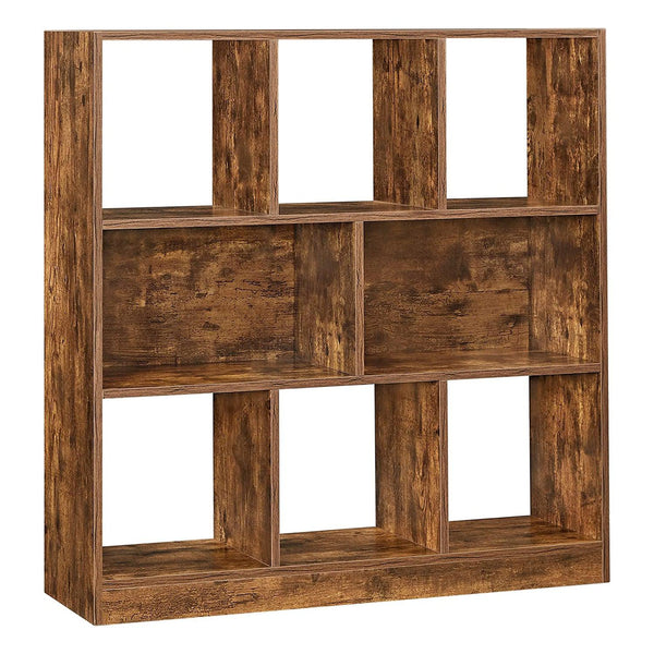 Könyvespolc nyitott kockákkal 97,5 x 100 x 30 cm rusztikus barna-VASBÚTOR