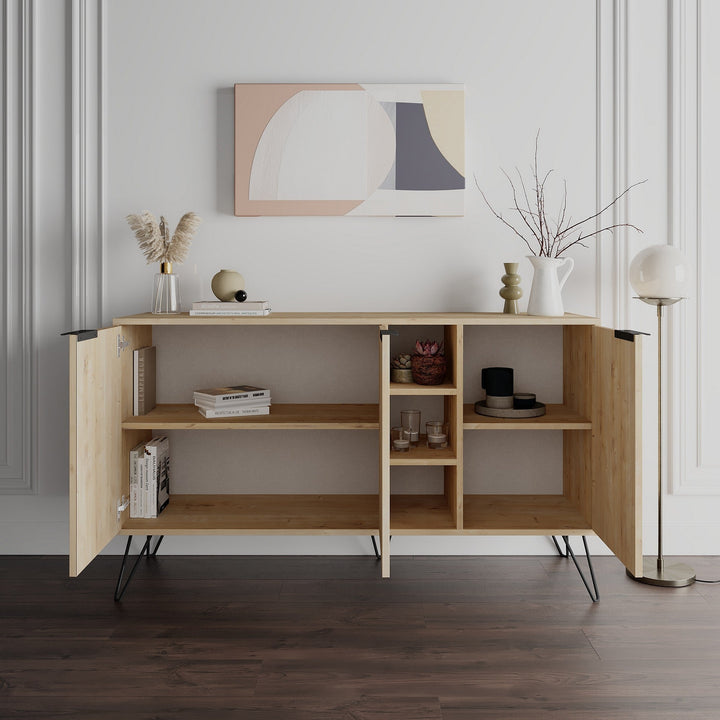 Konzolasztal Clara Console - Oak-VASBÚTOR