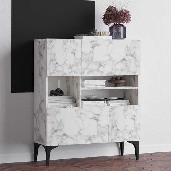 Konzolasztal Krista - Carrara Marble-VASBÚTOR