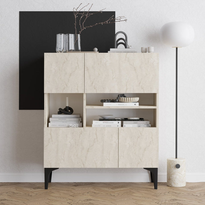 Konzolasztal Krista - Travertine-VASBÚTOR