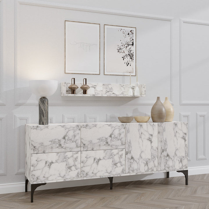 Konzolasztal Stella - Carrara Marble-VASBÚTOR