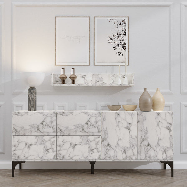 Konzolasztal Stella - Carrara Marble-VASBÚTOR