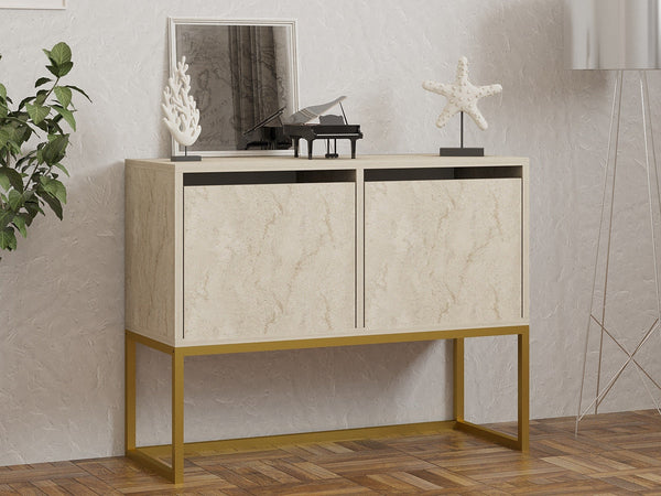 Konzolasztal Zermat - Travertine-VASBÚTOR