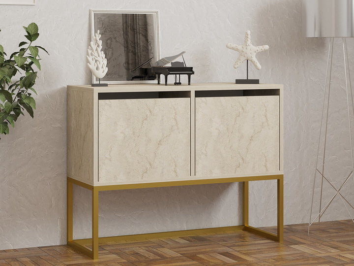 Konzolasztal Zermat - Travertine-VASBÚTOR