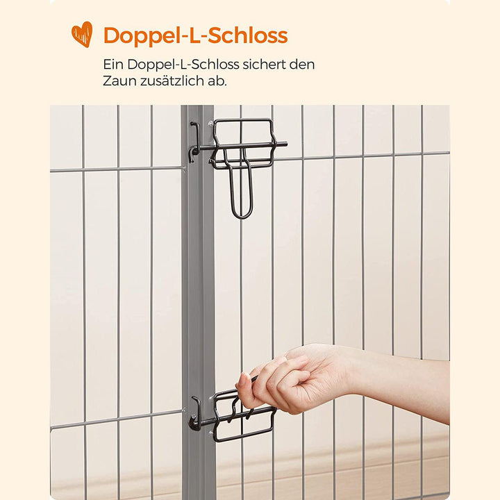 Kutya kennel, kutyaketrec, 8 paneles kisállat járóka 100 cm magas | FEANDREA-VASBÚTOR