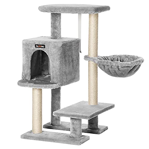 Macska kaparóafa, kis macska ház 84 cm, világosszürke-VASBÚTOR