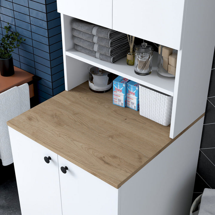 Mosógépszekrény KD102 - 2160 - Walnut-VASBÚTOR