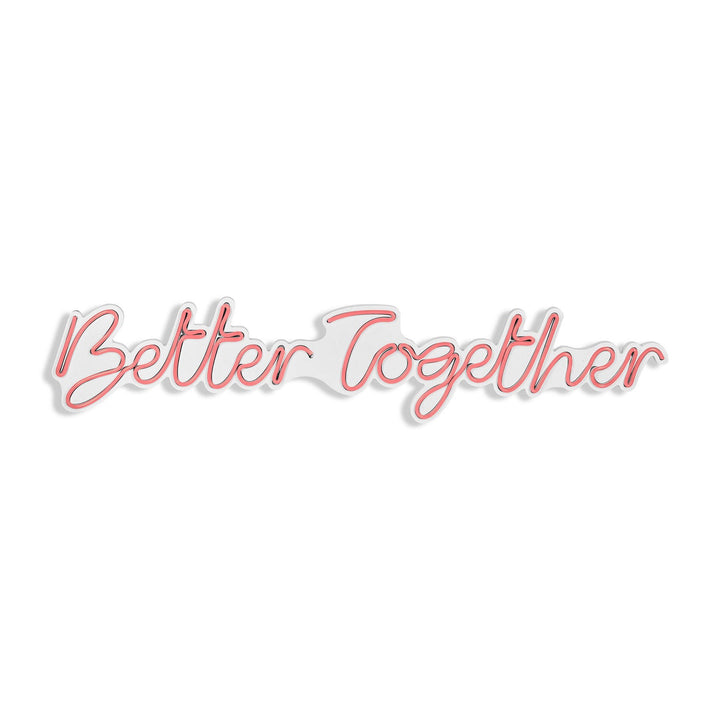 Műanyag LED-es fali dekoráció, Better Together - Pink-VASBÚTOR