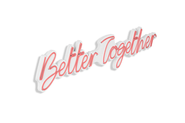 Műanyag LED-es fali dekoráció, Better Together - Pink-VASBÚTOR