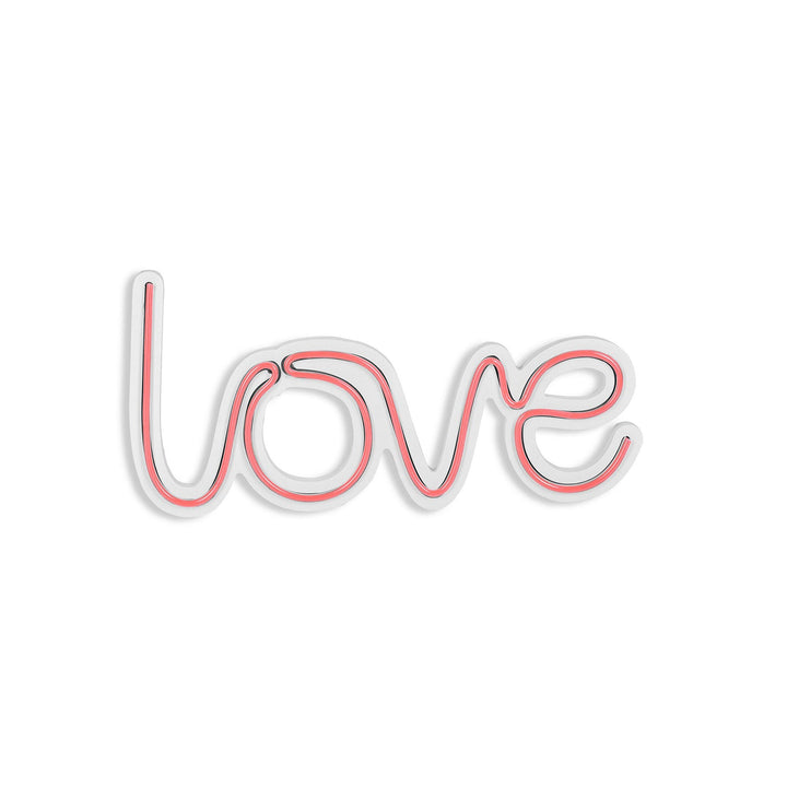 Műanyag LED-es fali dekoráció, Love - Pink-VASBÚTOR