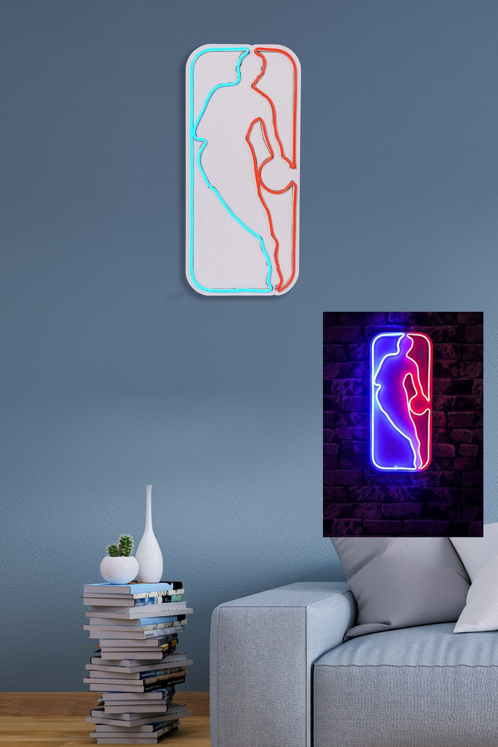 Műanyag LED-es fali dekoráció, The Logo Jerry West - Multicolor-VASBÚTOR