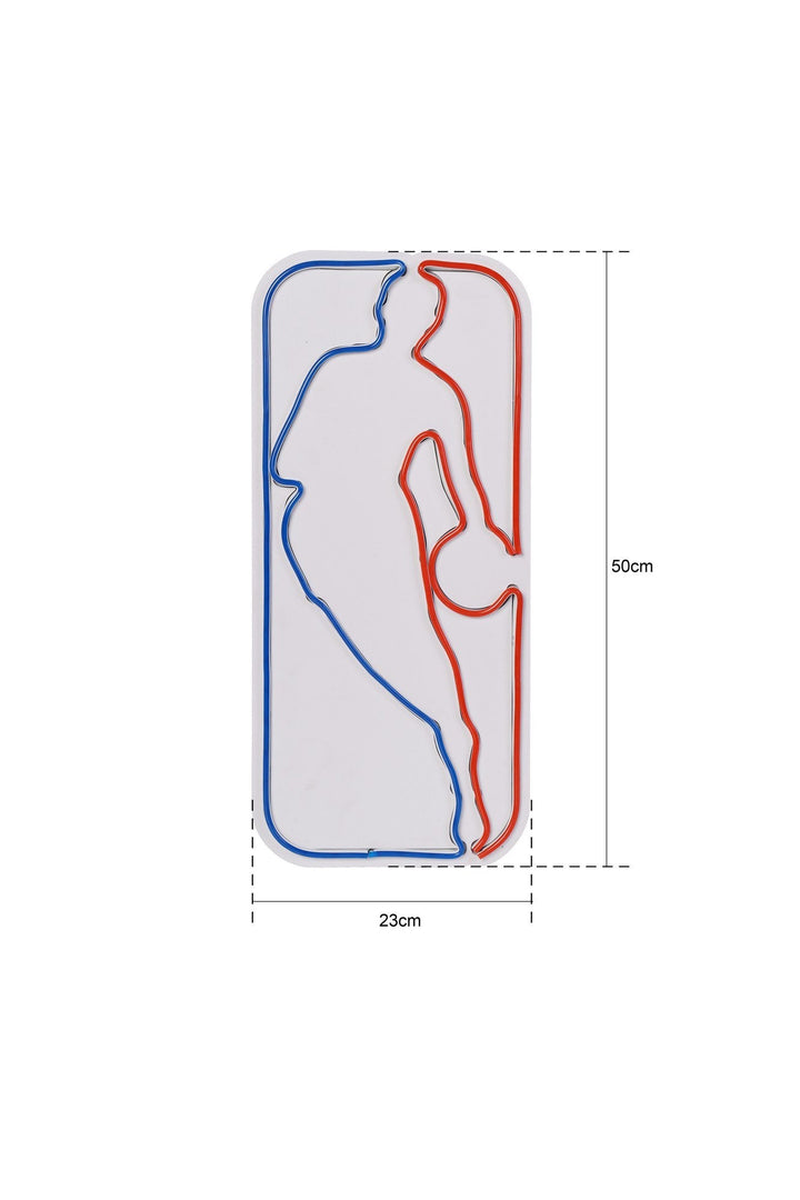 Műanyag LED-es fali dekoráció, The Logo Jerry West - Multicolor-VASBÚTOR