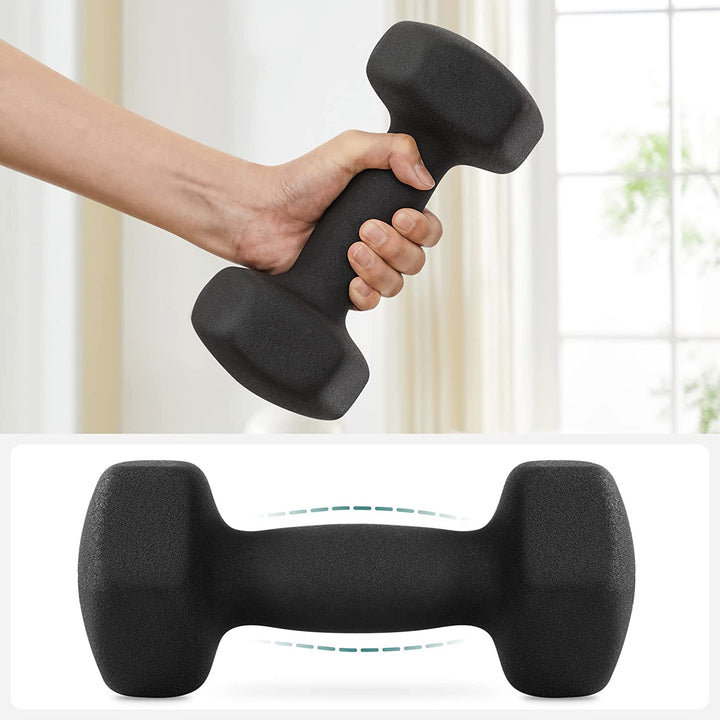 Neoprén súlyzók csúszásmentes fogantyúval 2x5 kg, fekete-VASBÚTOR