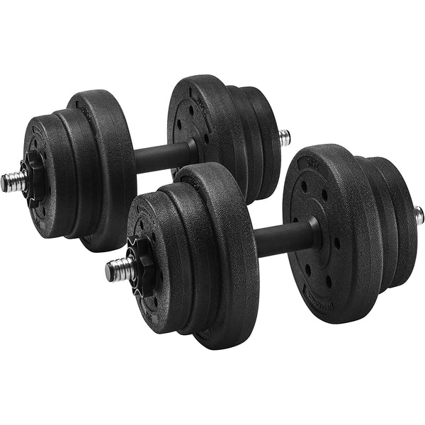 Súlyzókészlet 2 db-os, 2 x 10 kg, állítható súlyok, fekete-VASBÚTOR