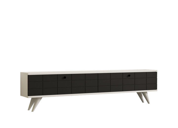 TV szekrény Alberi - Anthracite, White-VASBÚTOR