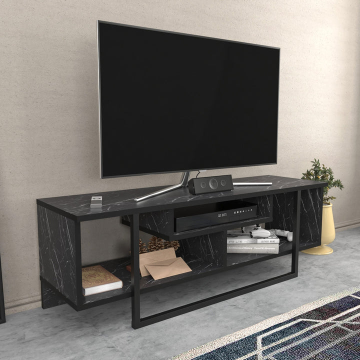 TV szekrény Asal 120 - Black-VASBÚTOR