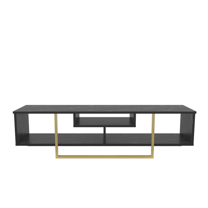 TV szekrény Asal 150 - Black, Gold-VASBÚTOR