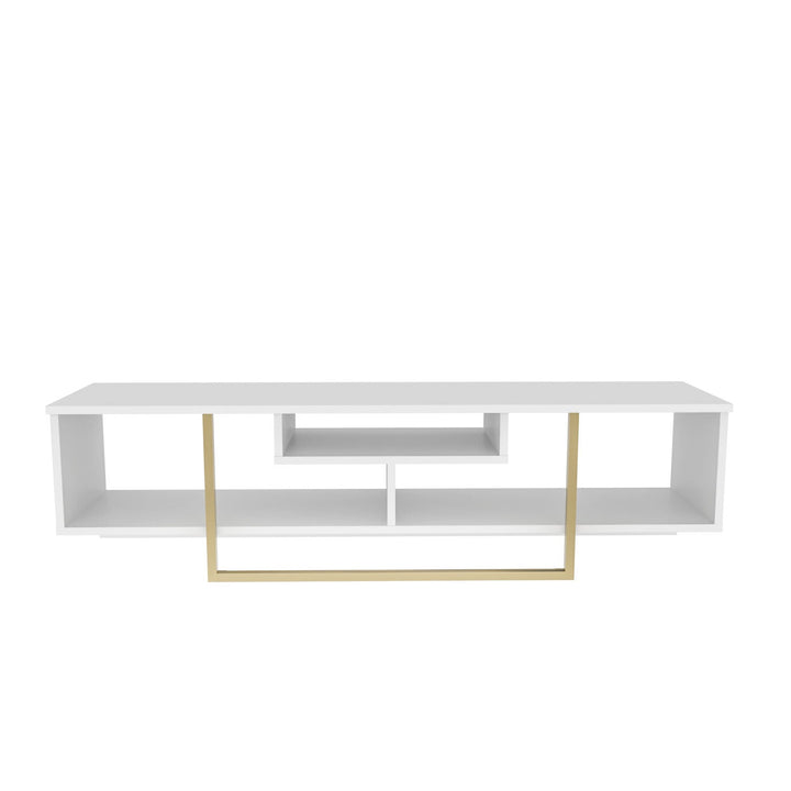 TV szekrény Asal 150 - White, Gold-VASBÚTOR