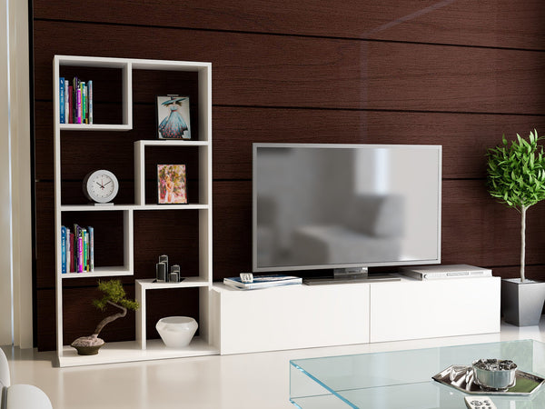 TV szekrény Bare - White-VASBÚTOR