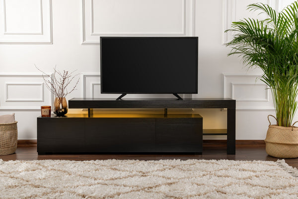 TV szekrény Beliz - Wood Black-VASBÚTOR
