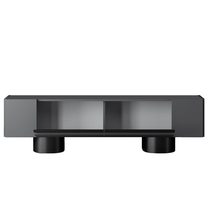 TV szekrény Bohem - Anthracite, Black-VASBÚTOR