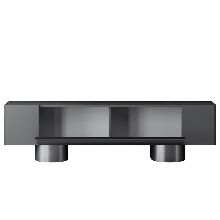 TV szekrény Bohem - Anthracite, Silver-VASBÚTOR