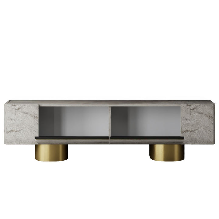 TV szekrény Bohem - Travertine, Gold-VASBÚTOR