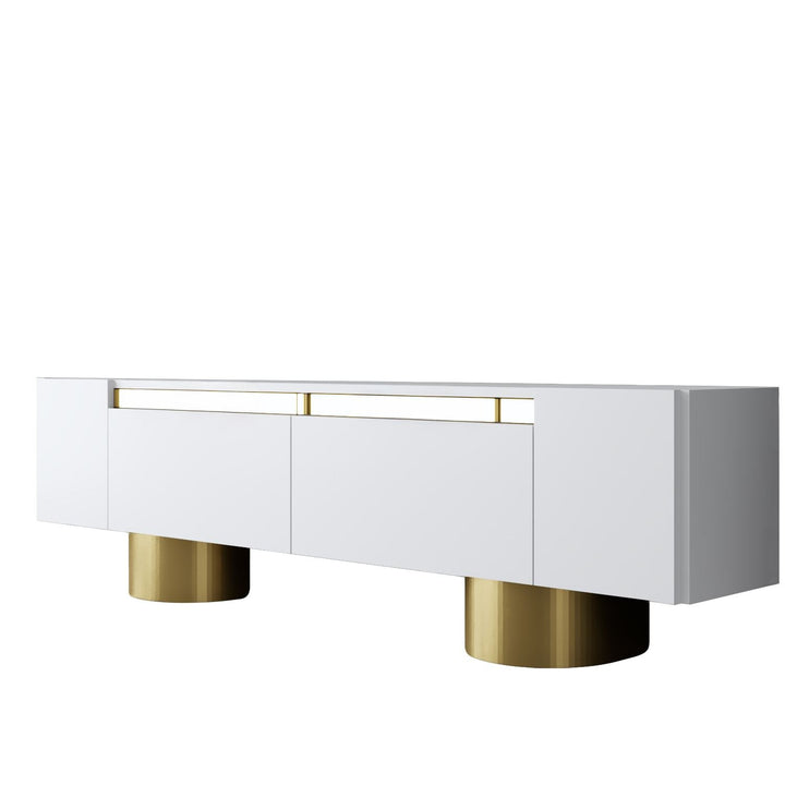 TV szekrény Bohem - White, Gold-VASBÚTOR