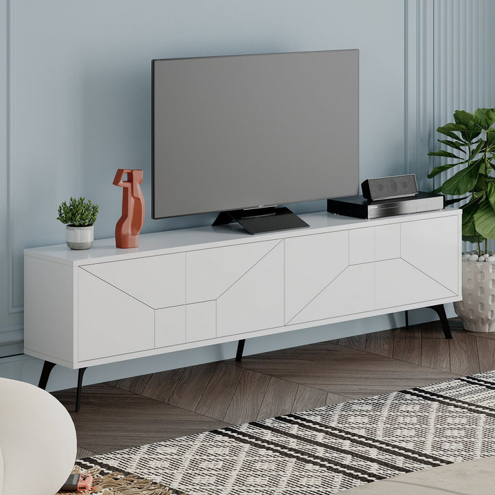 TV szekrény Dune - Fehér-VASBÚTOR