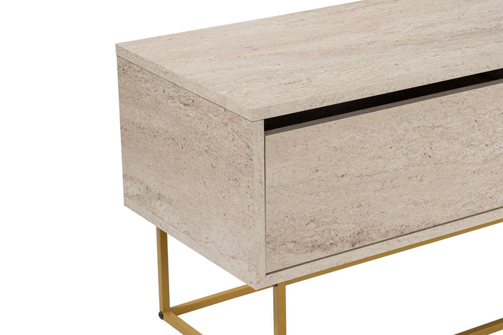 TV szekrény Escape 180 - Arany, Travertine-VASBÚTOR