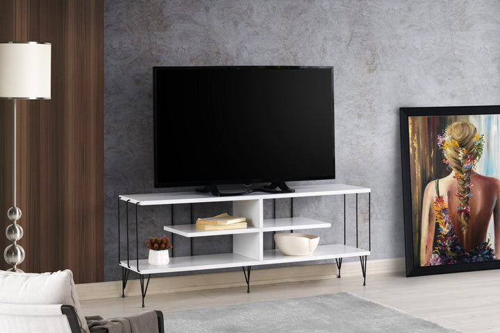 TV szekrény Eze - Fehér-VASBÚTOR